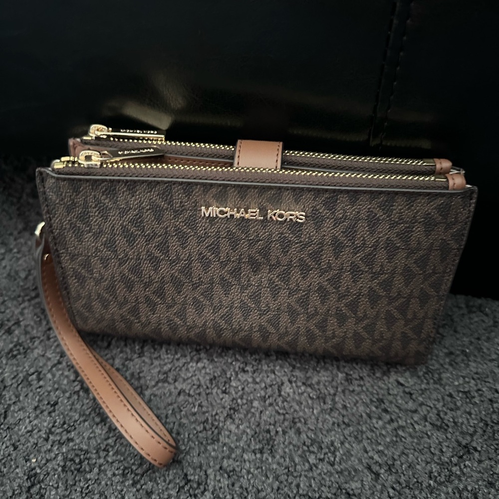 Michael Kors Brown Wristlet